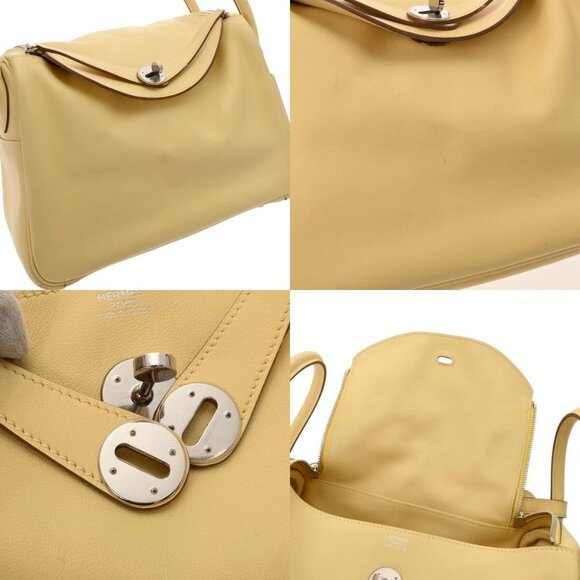HERMES Lindy 30 2WAY Jaune poussin hand bag - Picture 9 of 10